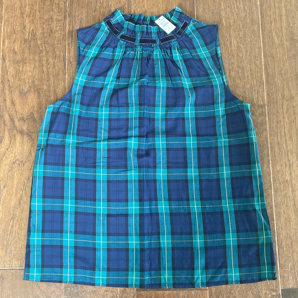 Talbots plaid blouse NWT size medium
